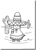 Dibujos para colorear de mexicanos - Colorear dibujos infantiles